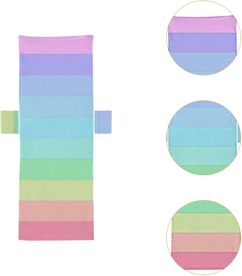 Colorful White Microfiber Beach Chair Cover Towel with Pocket for Women Outdoor Hotel Lounge - Image 4